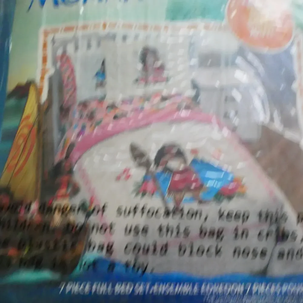NEW Franco Disney Moana 7 Pc Full Double Comforter & Sheet Set